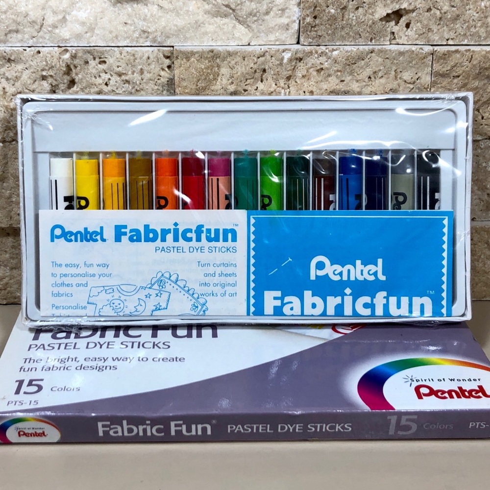 Pentel Fabric Fun Pastel Dye Sticks 15 Color Set